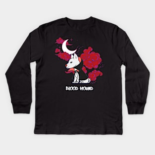 Blood Hound Halloween Vampire Dog Kids Long Sleeve T-Shirt